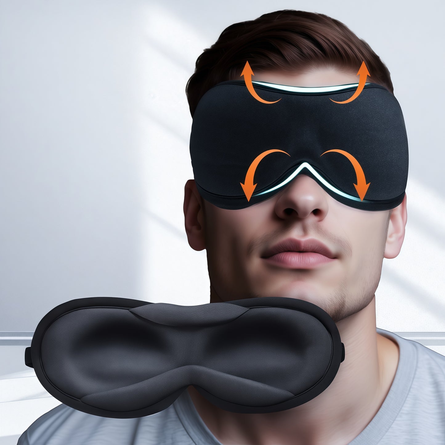 3D Sleep Mask - Blackout Eye Mask for Side Sleepers  Ultra-Thin&Breathable&Lightweight| ZLZQER