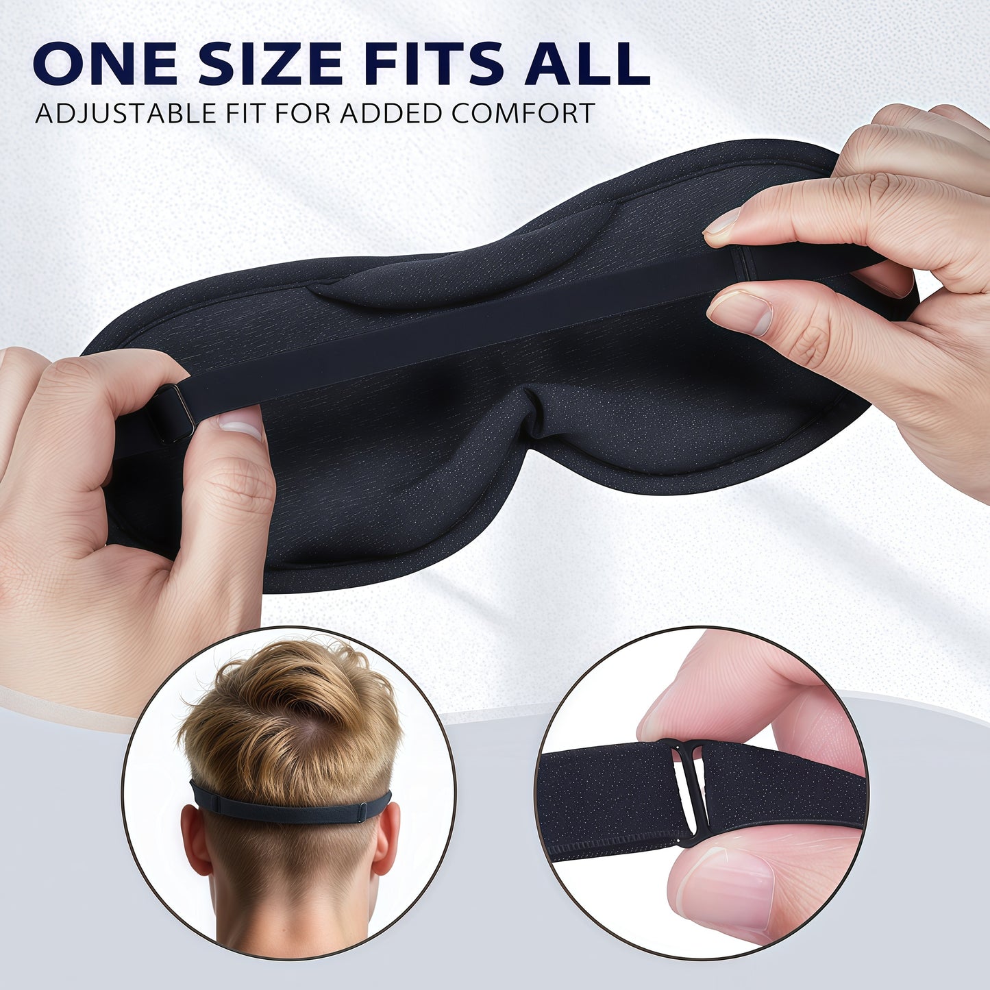 3D Sleep Mask - Blackout Eye Mask for Side Sleepers  Ultra-Thin&Breathable&Lightweight| ZLZQER