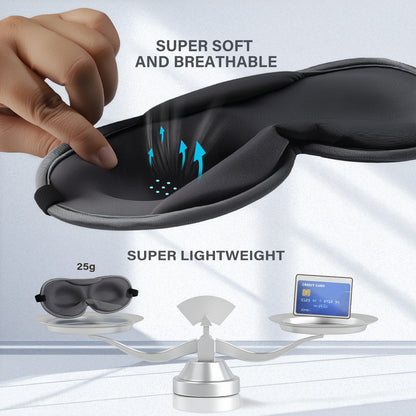3D Sleep Mask - Blackout Eye Mask for Side Sleepers  Ultra-Thin&Breathable&Lightweight| ZLZQER